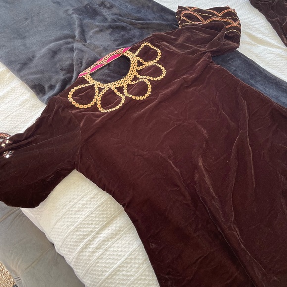 Chocolate, brown charizma velvet, two piece - Picture 4 of 7